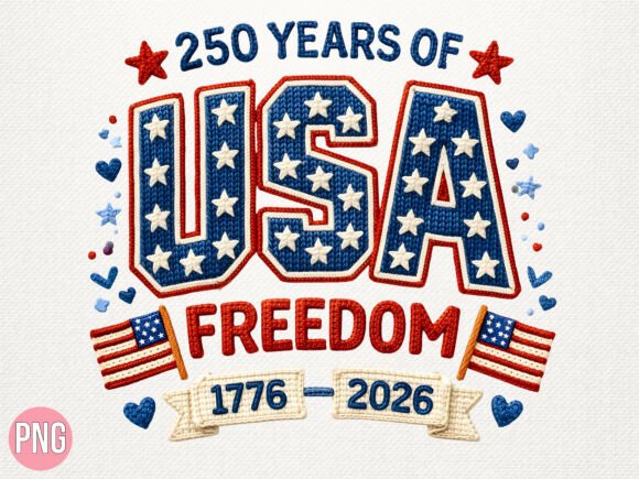 250 Years of USA Freedom Graphic PNG: A Versatile Asset for Patriotic Design Projects