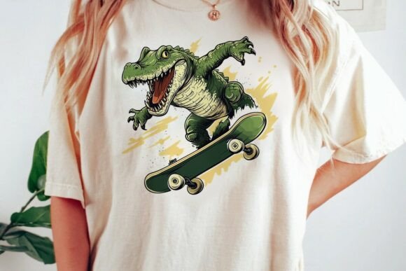 Alligator Skateboarder Graphic Png: A Versatile Asset for Creative Projects