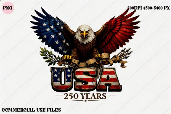 American Eagle USA 250 Years Graphic: A Versatile Design Resource for Creators