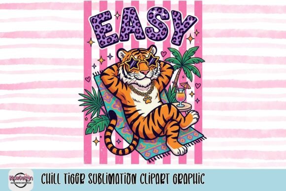 Evaluating the Chill Tiger Sublimation Clipart Graphic for Summer Design Projects