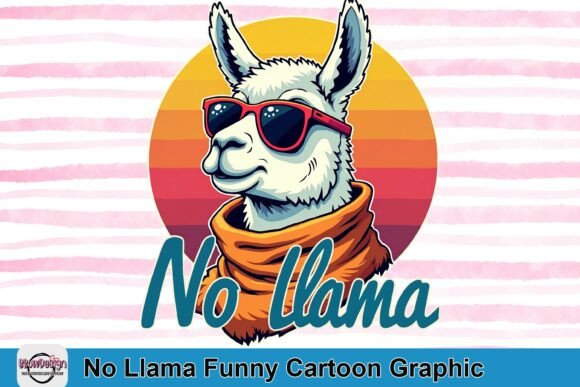 Evaluating the No Llama Funny Cartoon Graphic for Creative Projects