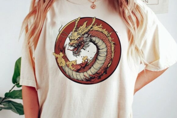 Fierce Dragon Circle Graphic Png: Elevating Creative Projects with High-Resolution Mythical Art
