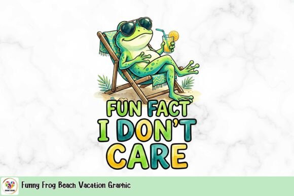 Funny Frog Beach Vacation Graphic Design Guide