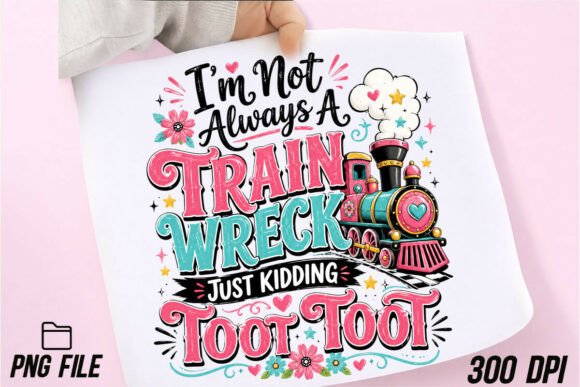 Funny Retro Train Graphic PNG: A Versatile Design for Creators