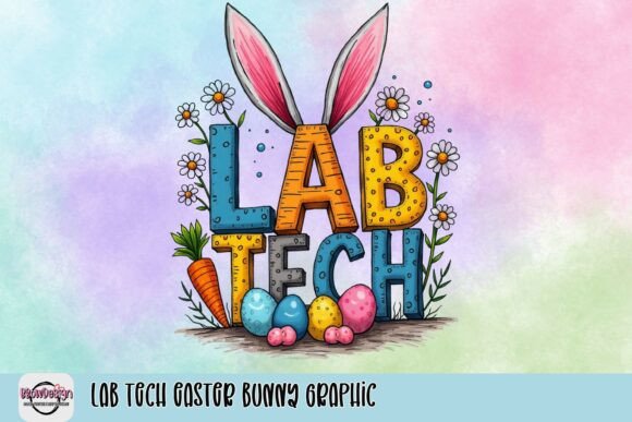 Lab Tech Easter Bunny Graphic: Merging Science and Spring for Creative Projects