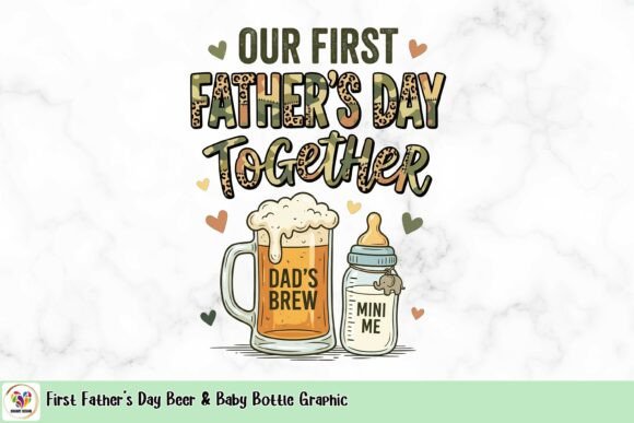 Leveraging the First Father's Day Beer Baby Bottle Graphic in Modern Print-on-Demand and Personalized Gifting