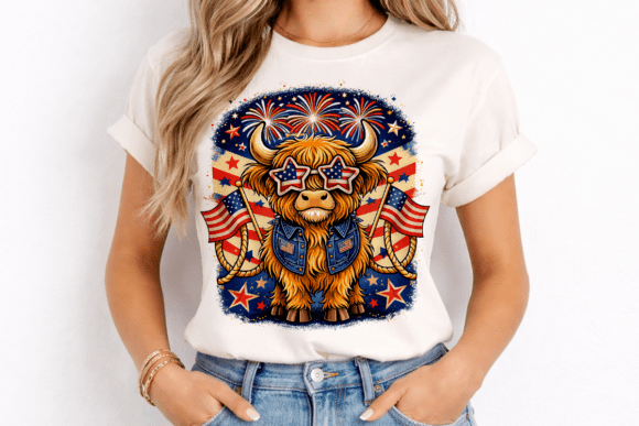 Leveraging the Patriotic Cow T-Shirt Design PNG Graphic for Seasonal Print-on-Demand Success