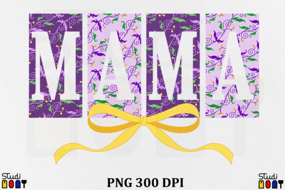 Mardi Gras Mama Bow Vintage Graphic PNG Guide