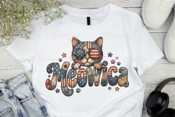 Meowica Retro Cat PNG Design