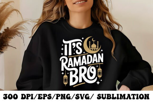 Ramadan Kareem Graphic with Crescent: Modern Design Solutions for the Holy Month