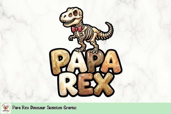 Strategic Applications of the Papa Rex Dinosaur Skeleton Graphic for Creators and Brands