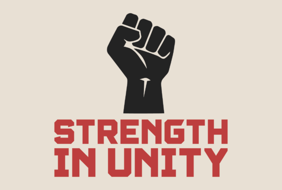 Strength in Unity Handshake Graphic: Strategic Visual Communication for Collaborative Goals