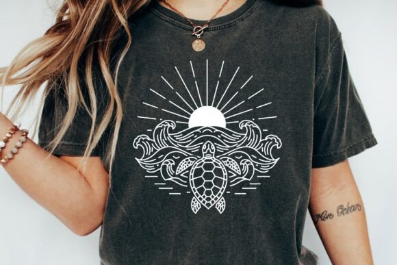 Sun Ocean Coastal Beach Graphic Tee Design Guide