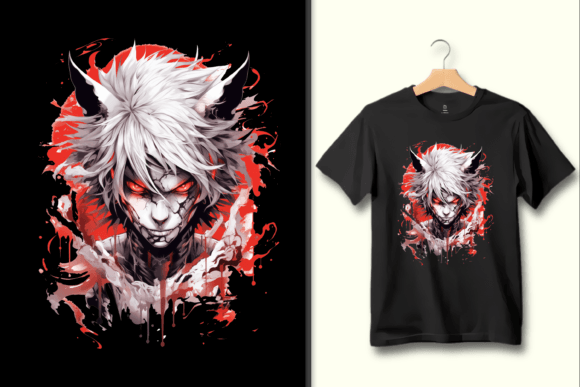 Unleashing Creativity with the Fierce Anime Demon PNG T-Shirt Graphic